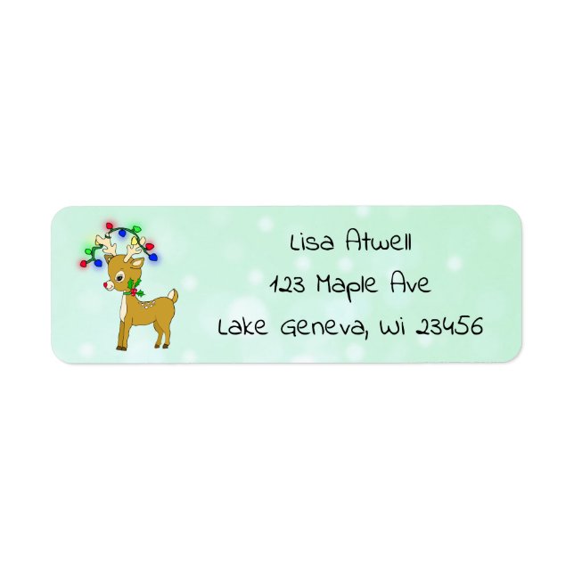 Cute Holiday Christmas Reindeer (Front)