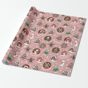Cute Holiday Cookie Merry Christmas Gift Wrap