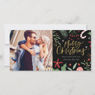 Cute Holiday Doodles   Photo Holiday Card