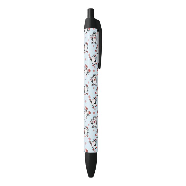 Cute Holiday Penguin  Black Ink Pen (Bottom (Vertical))