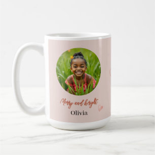 Cute Holiday Pink Heart Hand-painted Coffee Mug