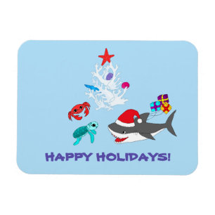Cute Holiday Shark Magnet