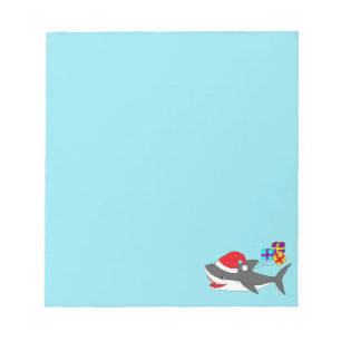 Cute Holiday Shark Notepad