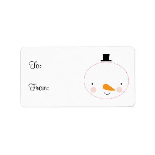 Cute Holiday Snowman Gift Tag