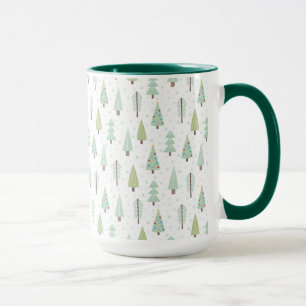 Cute Holiday Tree Pattern Mug