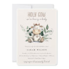 Cute Holy Cow Foliage Pastel Blush Baby Shower