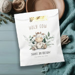 Cute Holy Cow Foliage Pastel Neutral Kids Birthday Favour Bag<br><div class="desc">If you need any other matching product or customization,  kindly message via Zazzle.</div>