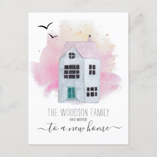 Cute Home Moving Change Of Address Announcement 