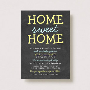 Cute Home Sweet Home Accueil Ménage Invitations
