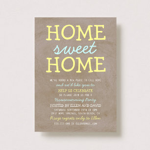 Cute Home Sweet Home Housewarming Invitations