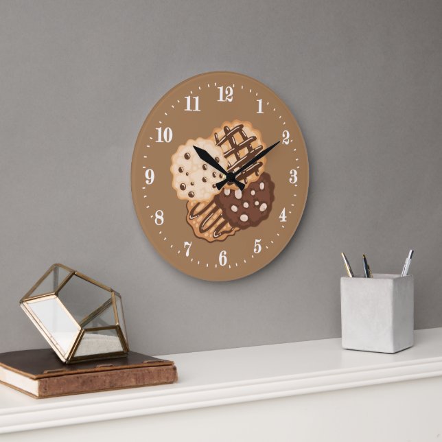 cute homemade cookies kitchen bakery large clock (Office)