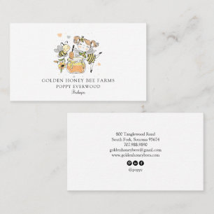 Cute Honey Bee Apiary Beekeeper Honey Products  Business Card