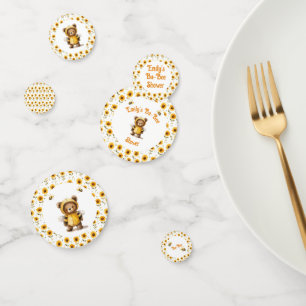 Cute Honey Bee Bear Ba-Bee Shower  Confetti