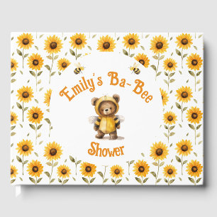 Cute Honey Bee Bear Ba-Bee Shower Guest Book
