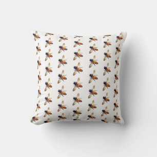 Cute honey bee bee bumble bee throw pillow