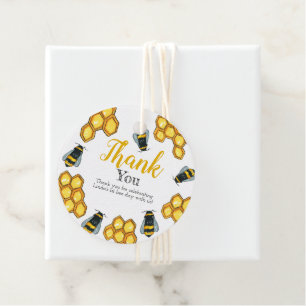 Cute honey bee bumble bee birthday favour tags