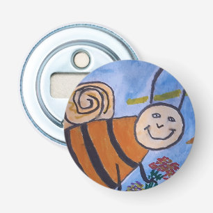 Cute Honey Bee Button Bottle Opener