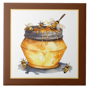 Cute honey bee home business crafting  tile