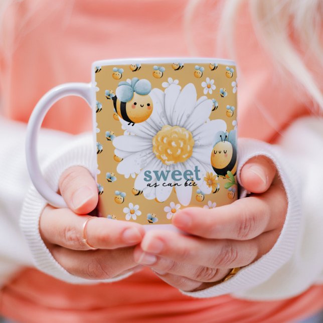 Cute Honey Bee Pattern Custom Mug (Creator Uploaded)