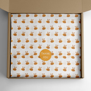 Cute honey bee pattern. Funny yellow animal kids  Tissue Paper