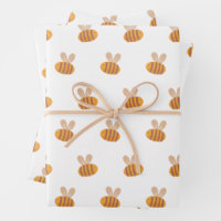Cute honey bee pattern. Funny yellow animal kids