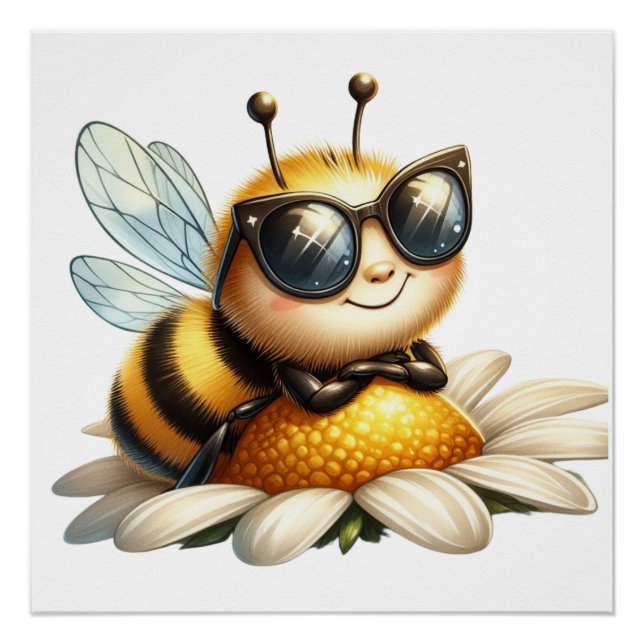 Cute Honey Bee Poster (Front)