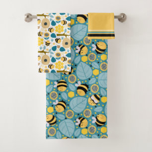 Cute Honey Bee Ribbon Bath Towel Set
