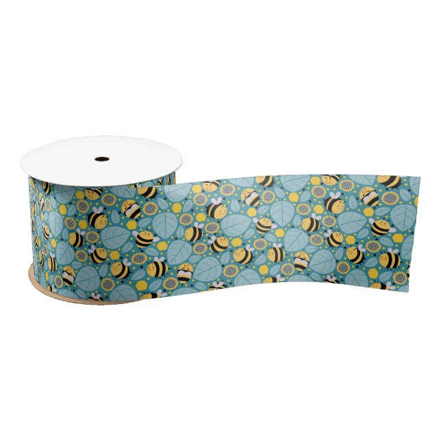 Cute Honey Bee Ribbon Satin Ribbon (Spool)
