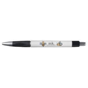 Cute Honey Bees Monogram Pen