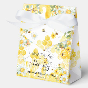 Cute Honey Bees Yellow Floral Bridal Shower Baby Favor Box
