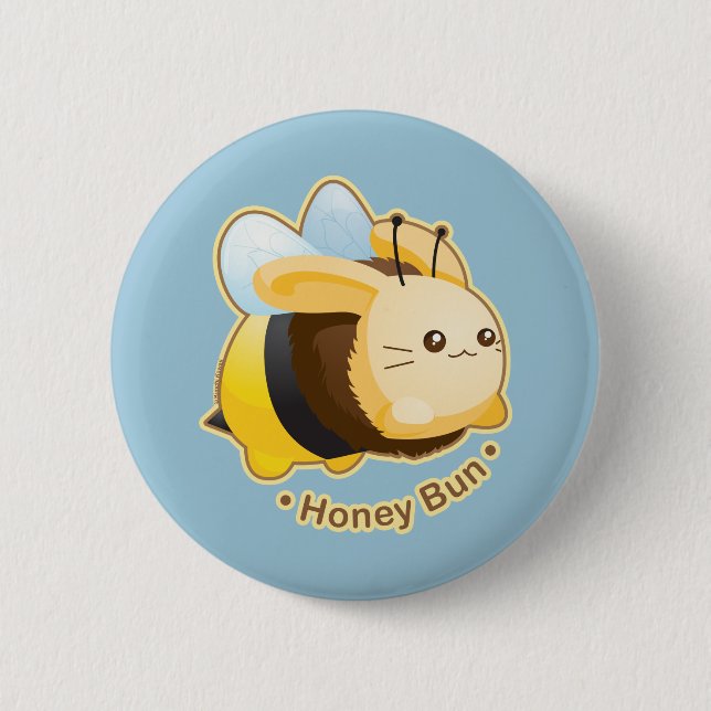 Cute Honey Bun Bunny 2 Inch Round Button (Front)