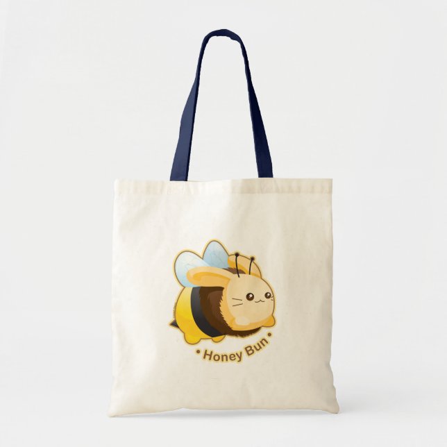 Cute Honey Bun Bunny Tote Bag (Front)
