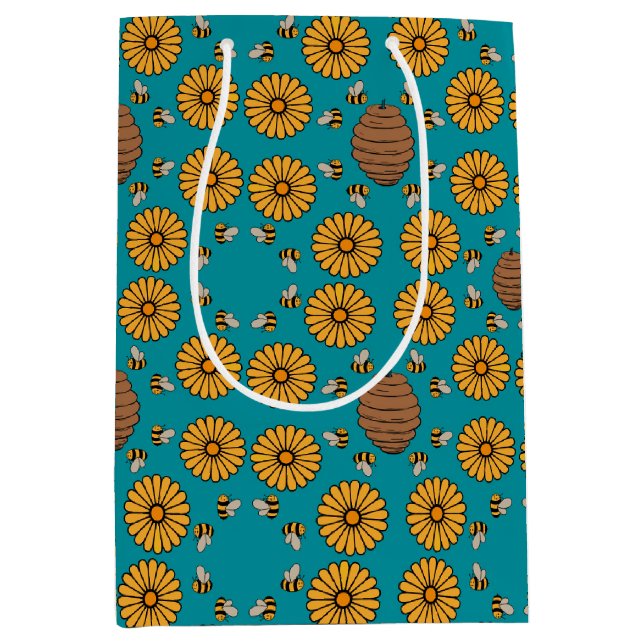 Cute Honeybee  Medium Gift Bag (Front)