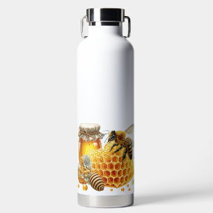 CUTE HONEYBEES, HONEYCOMBS, JARS OF HONEY WATER BOTTLE