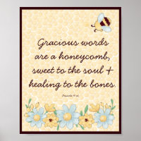 Cute Honeycomb and Bee Bible Verse
