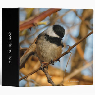 Cute Hopeful Black-Capped Chickadee Songbird Binder