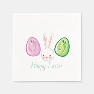 Cute Hoppy Easter Paper Napkin Set