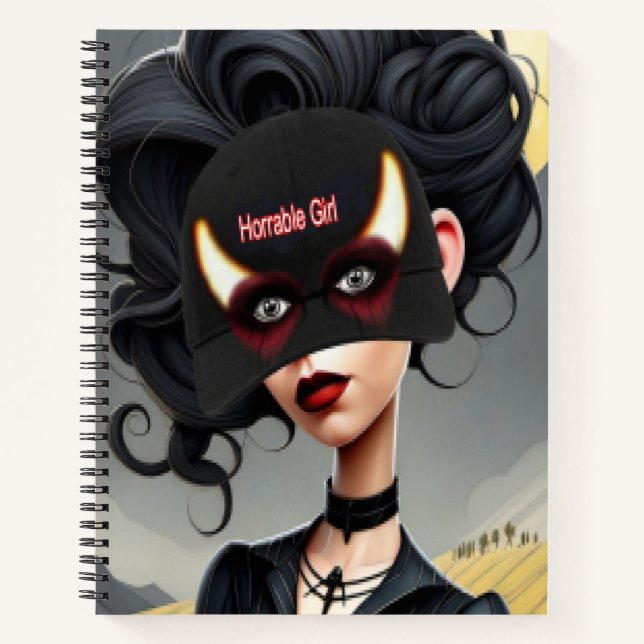 Cute Horrible girl  Notebook (Front)
