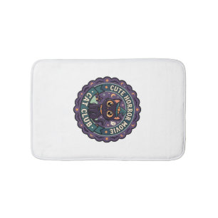 Cute Horror Movie Cat Cute Cat T-Shirt Design - Cu Bath Mat