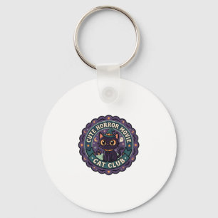 Cute Horror Movie Cat Cute Cat T-Shirt Design - Cu Keychain