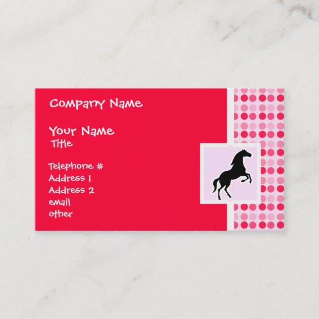 Cute Horse Business Card (Front)