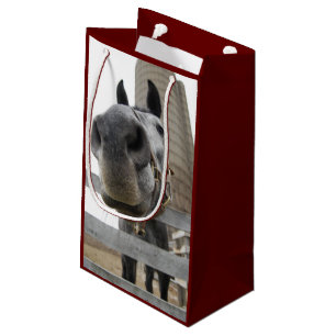 Cute Horse Close Up Small Gift Bag