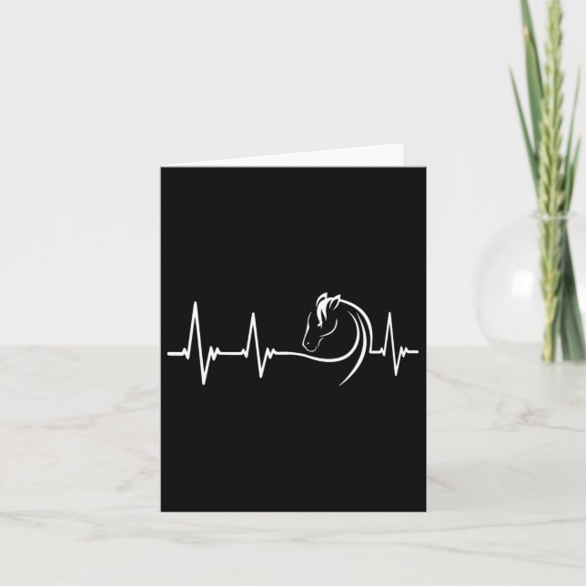 Cute Horse Heartbeat  Card (Front)