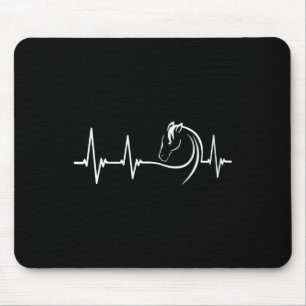 Cute Horse Heartbeat  Mouse Pad