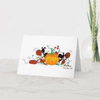 Cute Horse Herd with Carved Pumpkin