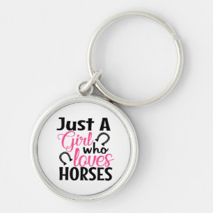 Cute Horse Lover Cowgirl Farm Country Horseback Keychain