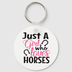 Cute Horse Lover Cowgirl Farm Country Horseback Keychain