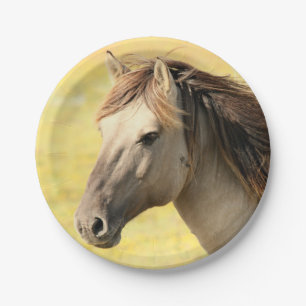 Cute Horse Lover Equestrian Horses Wedding Party Paper Plate