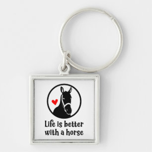 Cute Horse Lover Farm Western Cowgirl Pony Rodeo Keychain