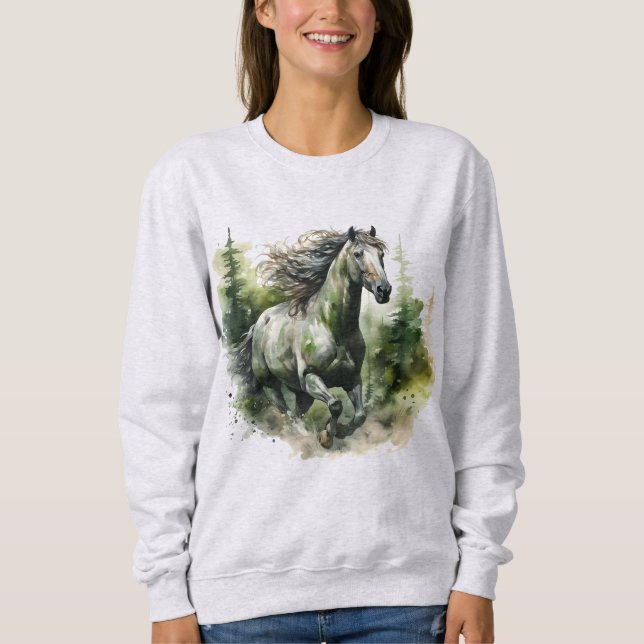 Cute horse lovers customizable sweatshirt (Front)